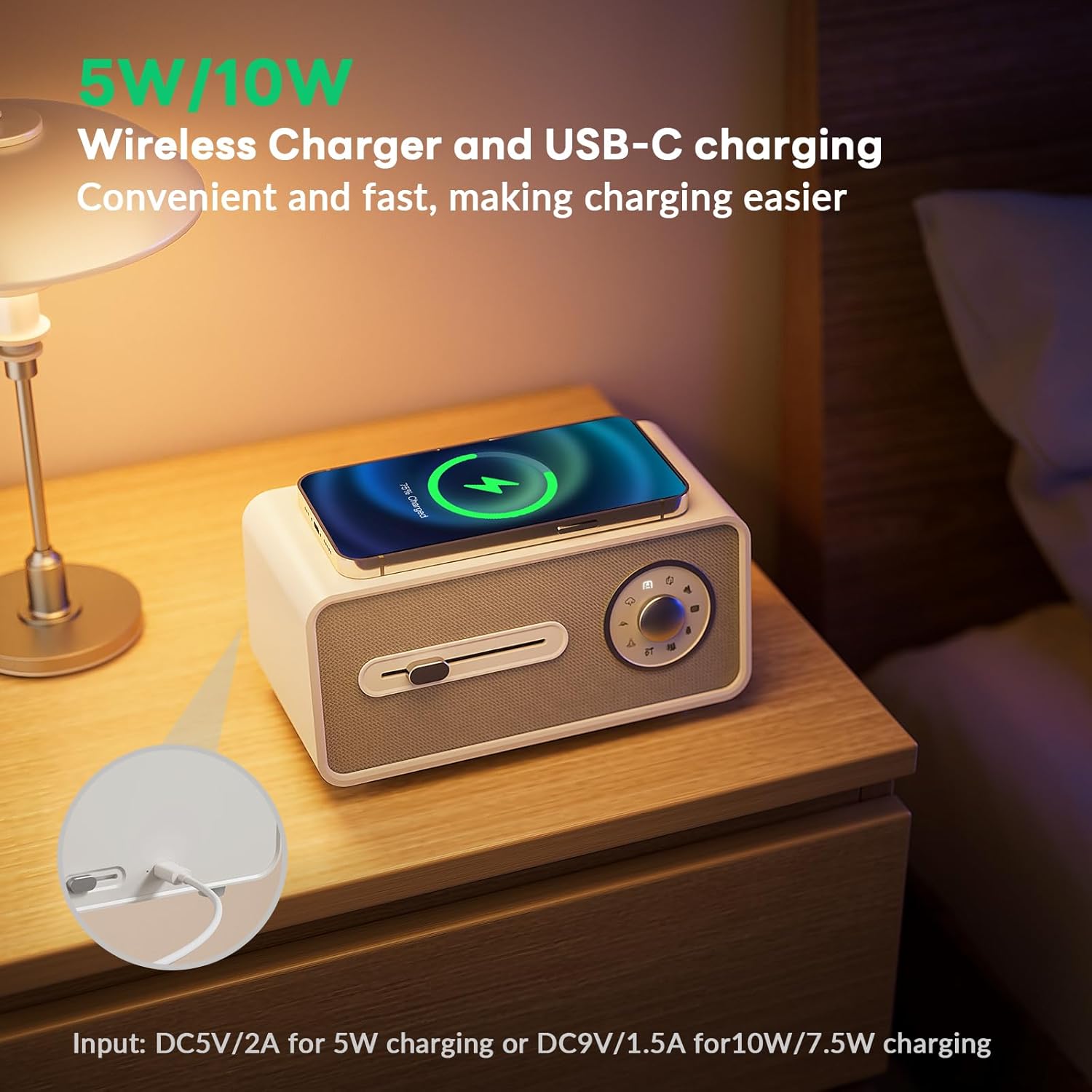 Wipeeyes White Noise Sound Machine with Wireless Charging