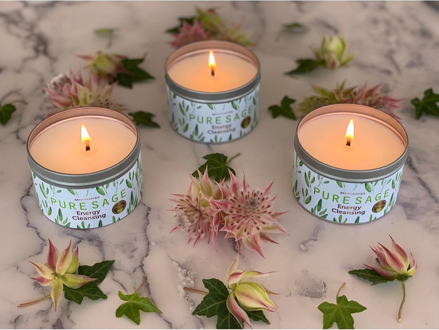 Magnificent 101 Pure Sage Smudge Candle 6 Oz