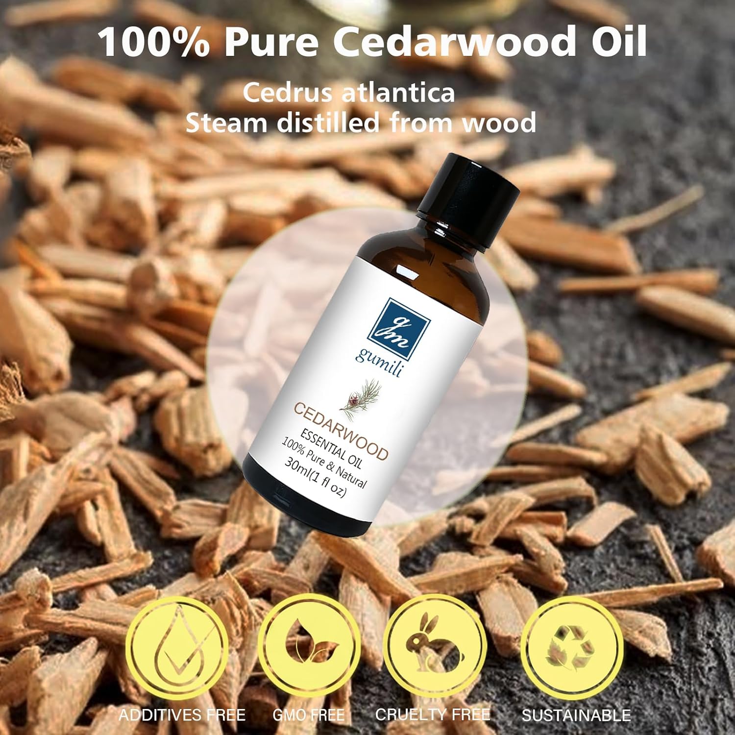 Cedarwood Essential Oil 1 Oz for Diffuser