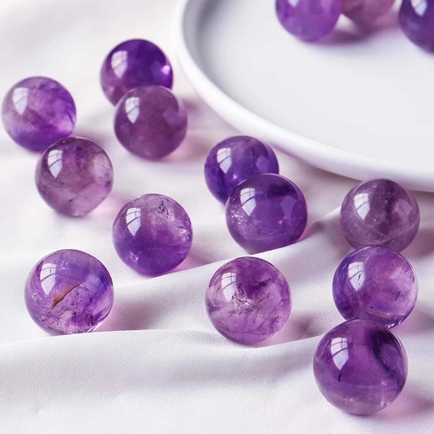 Natural Amethyst Crystal Ball with Stand