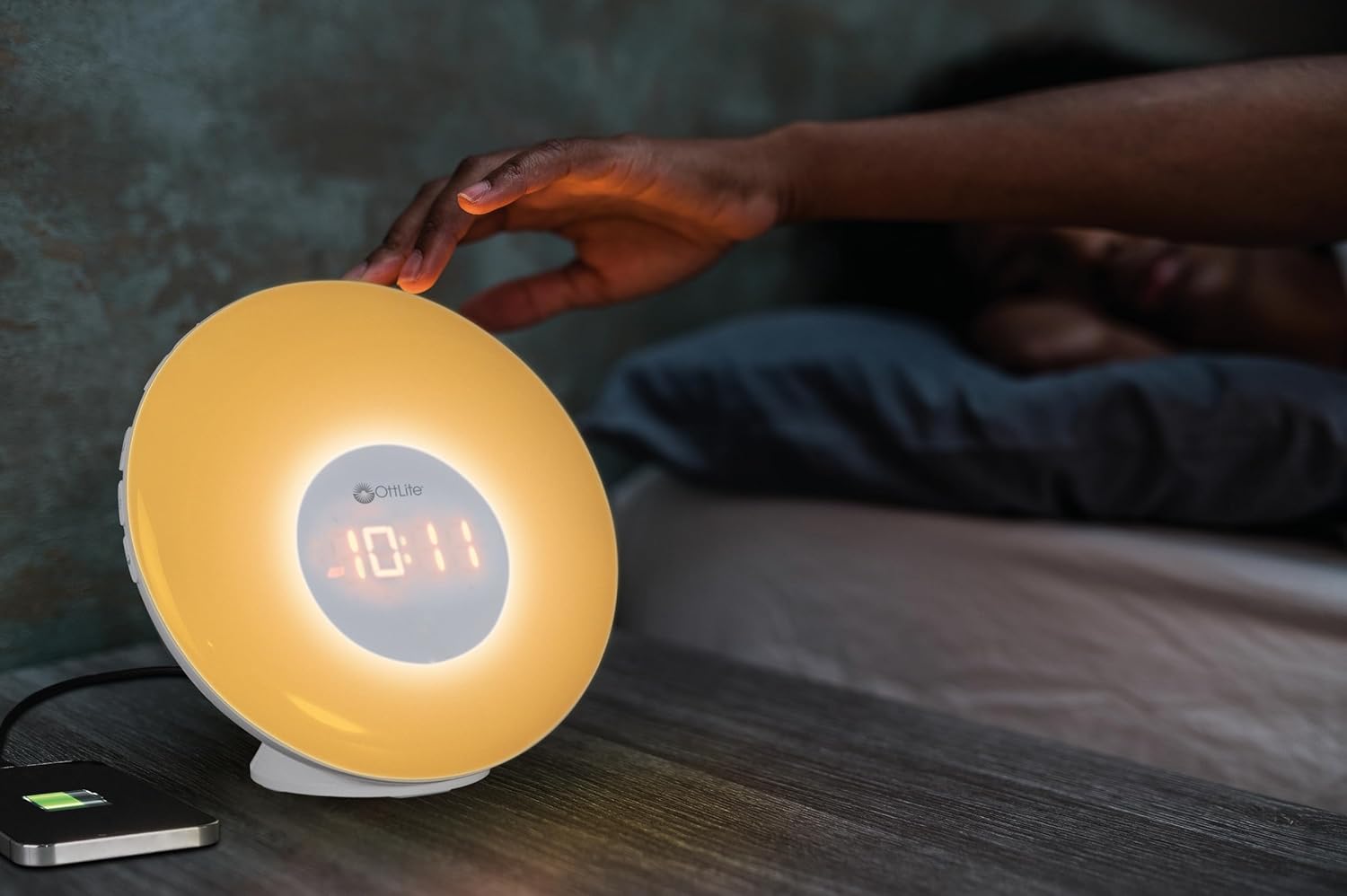 OttLite Wake Up Light with White Noise and Sunrise Simulation