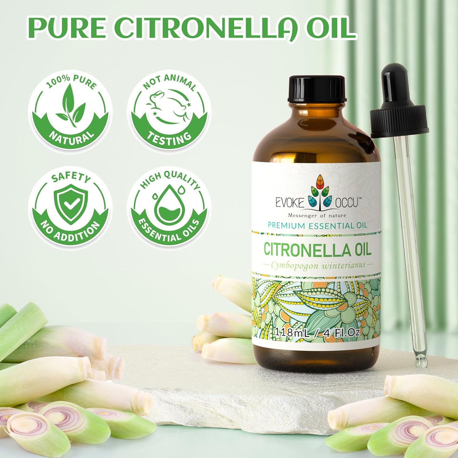 EVOKE OCCU Lemongrass Essential Oil - 4 Fl Oz