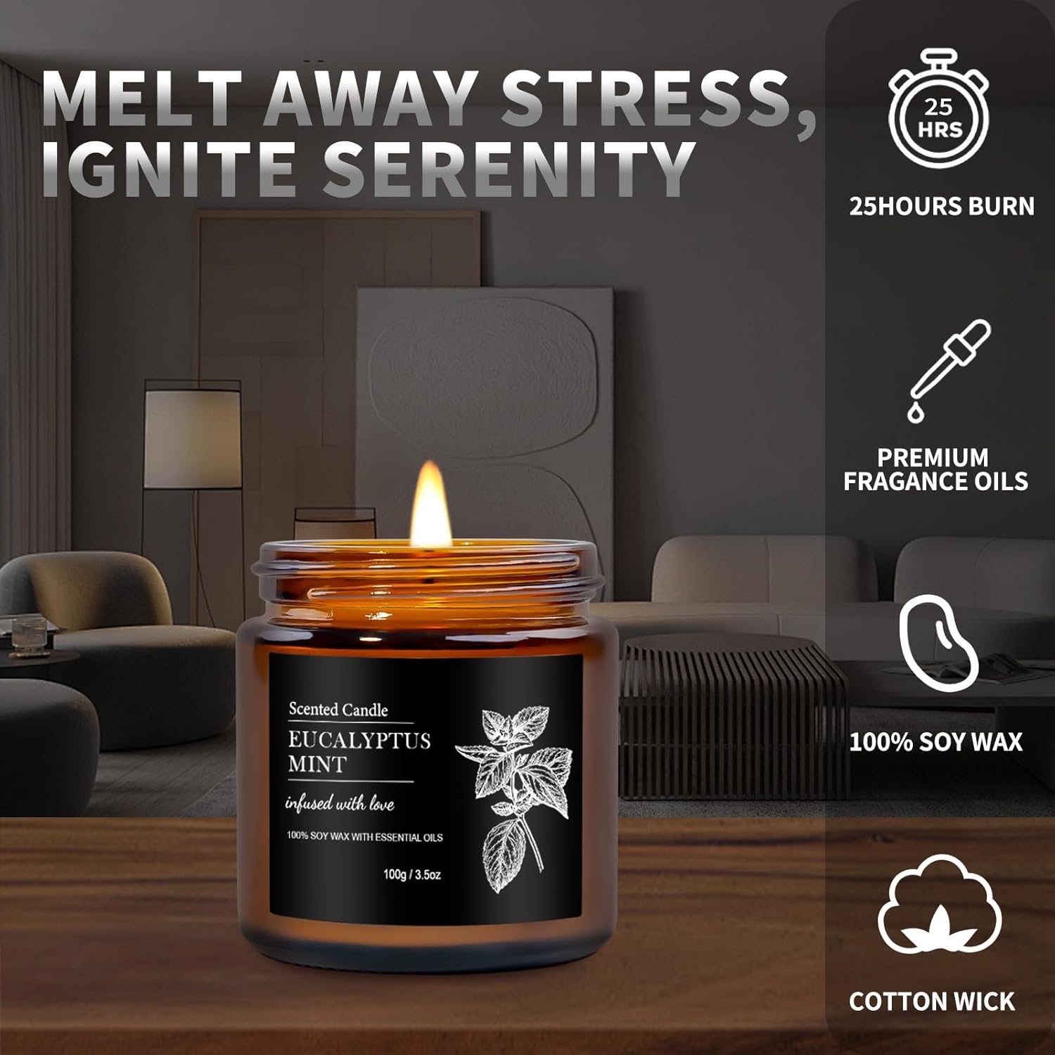 Men Scented Candle Set - 6 Pack Aromatherapy Candles for Home