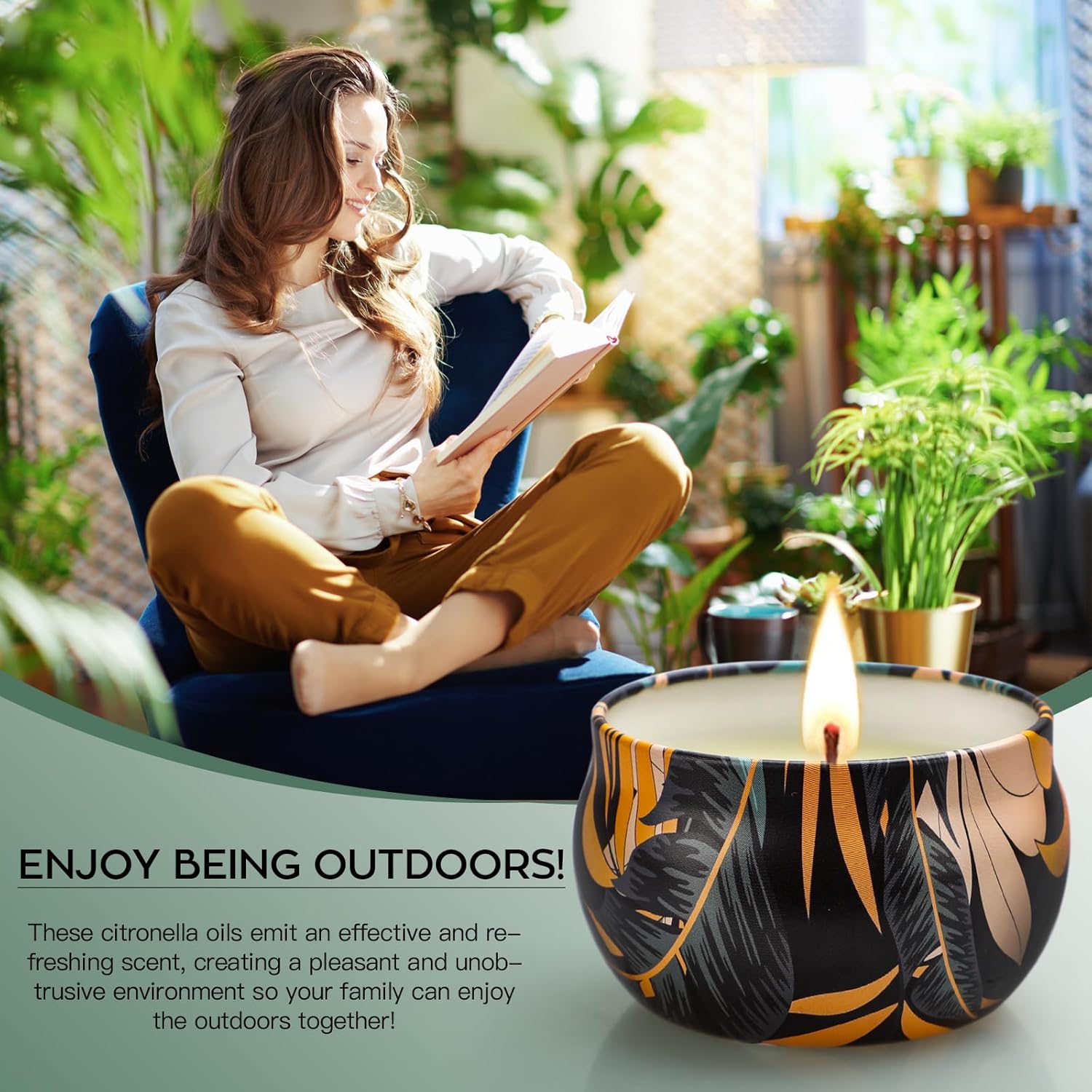 16 Pack Citronella Candles Outdoor