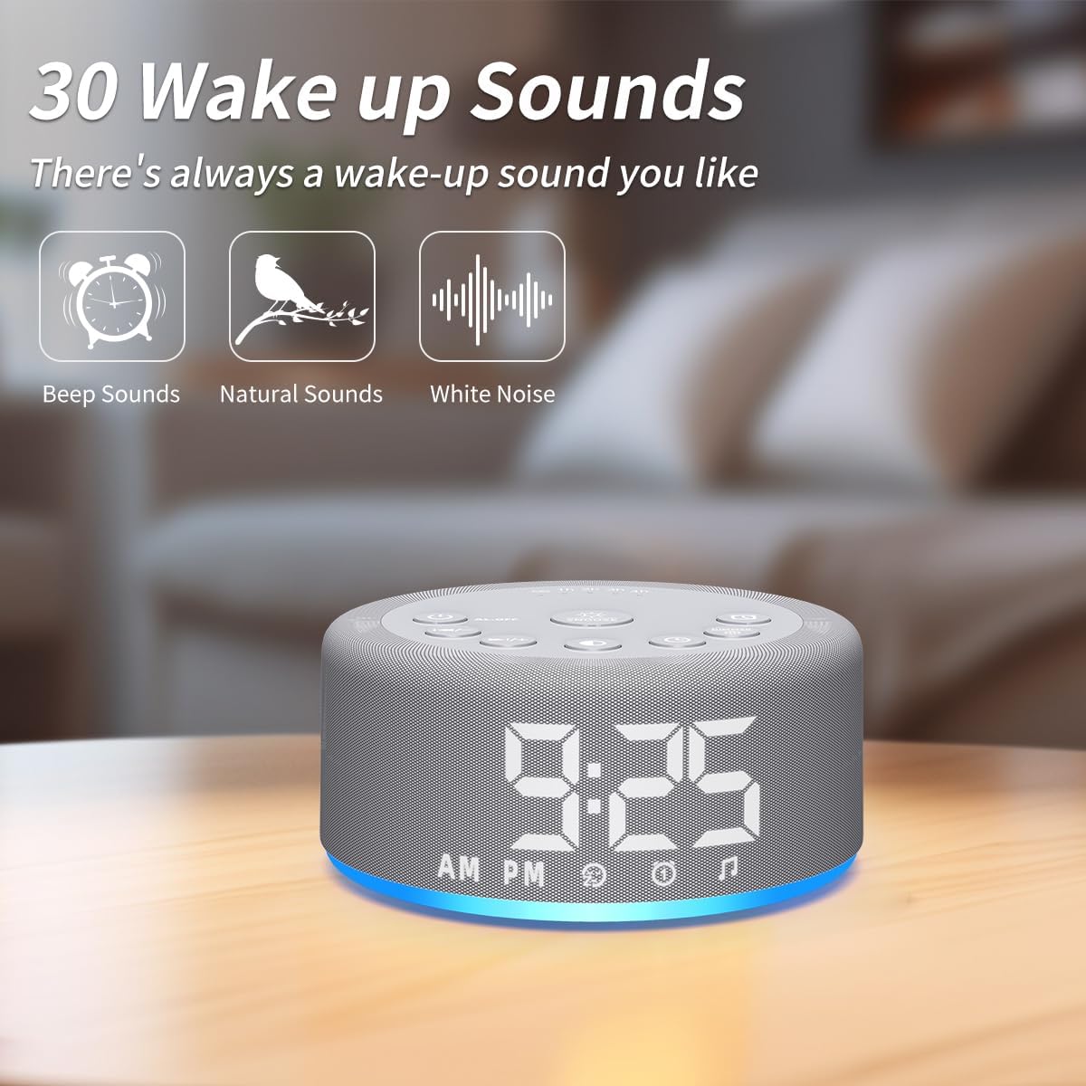 3 in 1 Sound Machine Alarm Clock Night Light