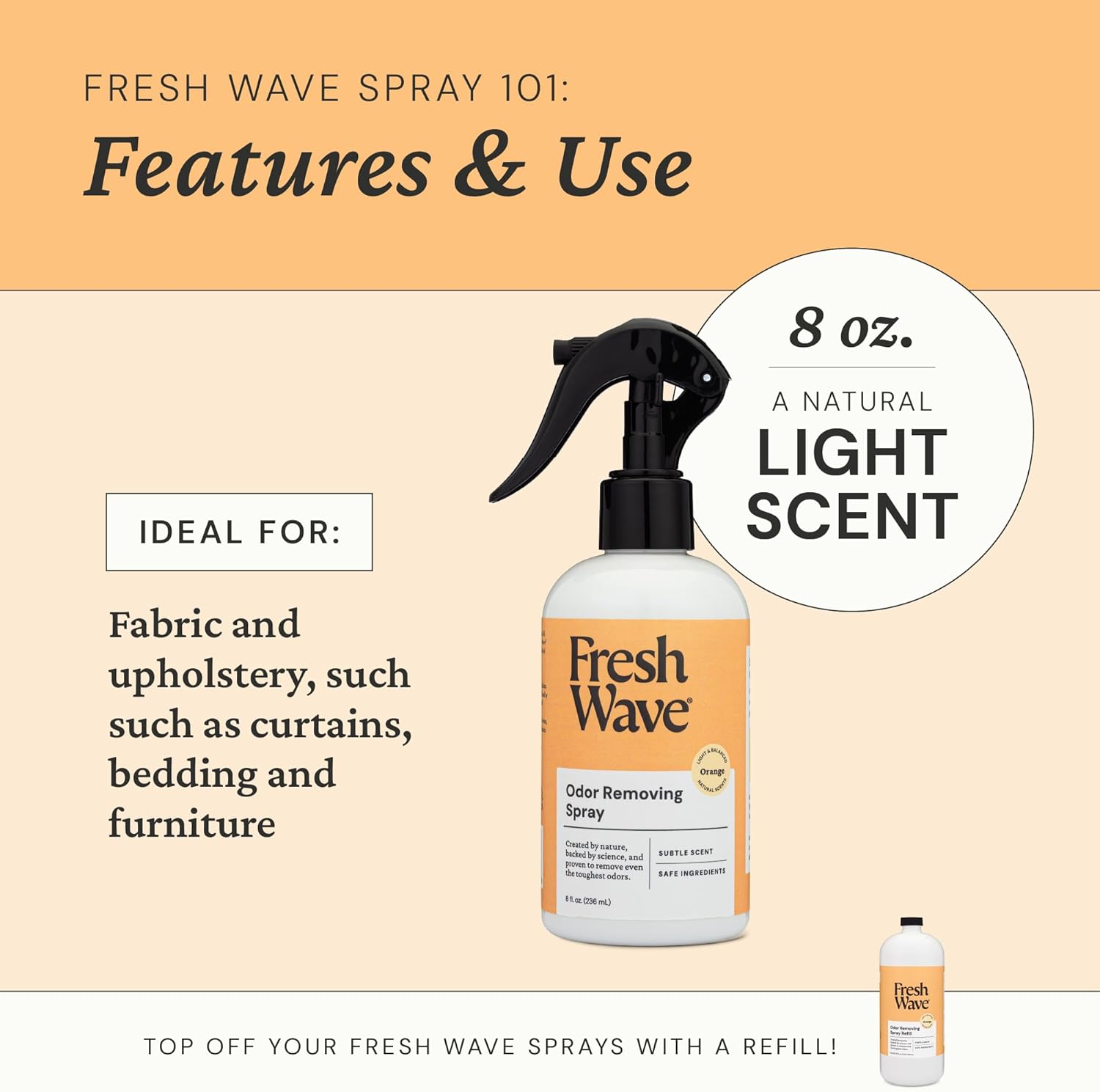 Fresh Wave Orange Scent Odor Removing Spray 8 Fl Oz