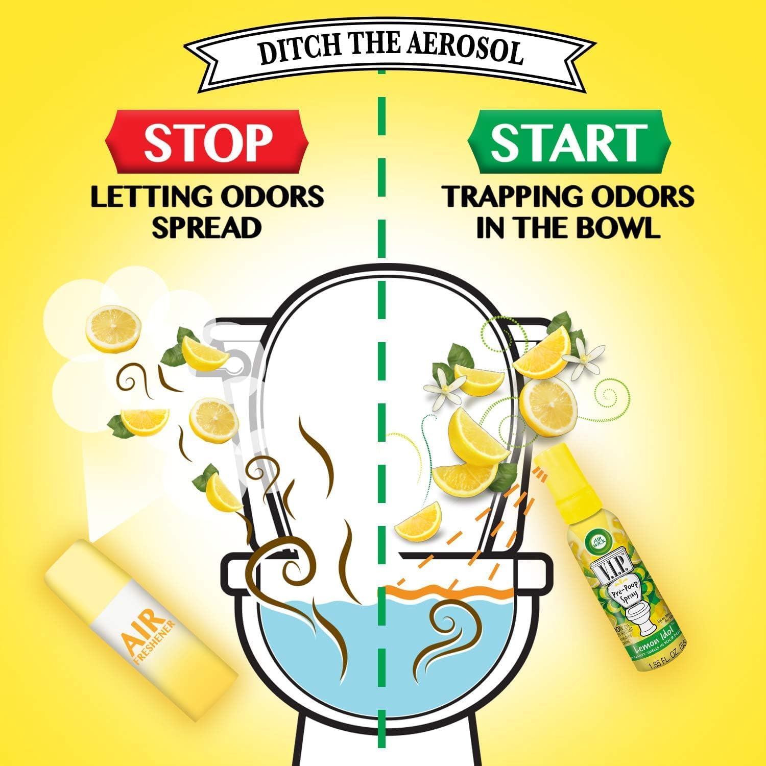 Air Wick VIP Toilet Spray Hawaiian Hotshot 185 Ounce Pack of 3