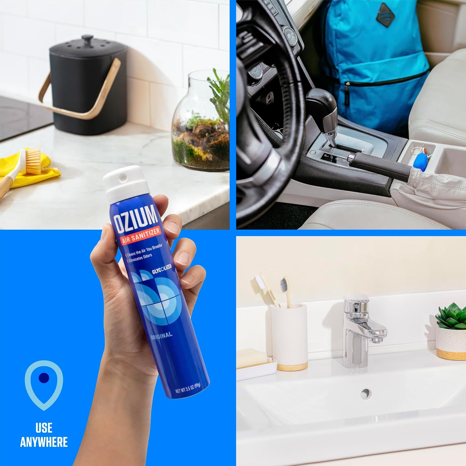 Ozium 35 Oz Air Sanitizer 4 Pack for Home Car Office