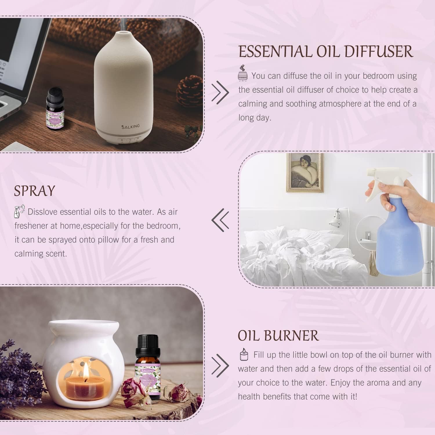 SALKING Floral Essential Oils Set 6 x 10 ML
