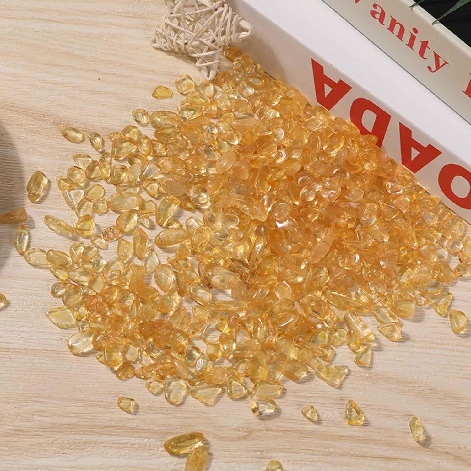 22LB Citrine Crystal Chips for Chakra Balancing and Decor