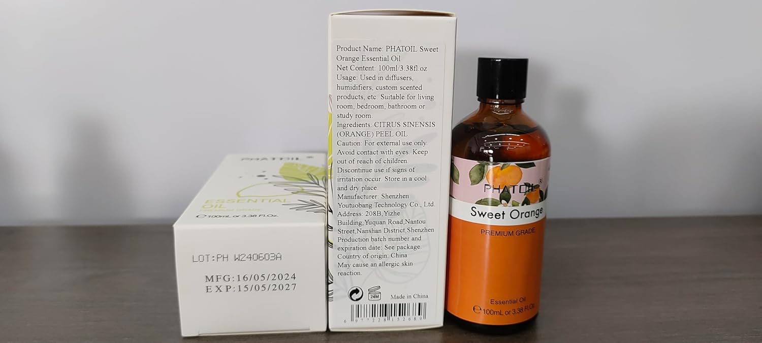 Sweet Orange 338 Fl Oz Essential Oil for Diffusers and DIY Projects