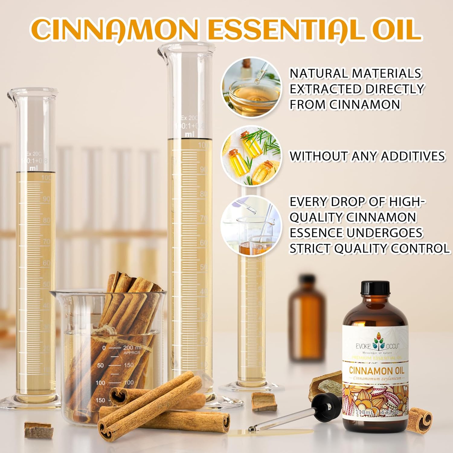 EVOKE OCCU Cinnamon Essential Oil - 4 FL Oz