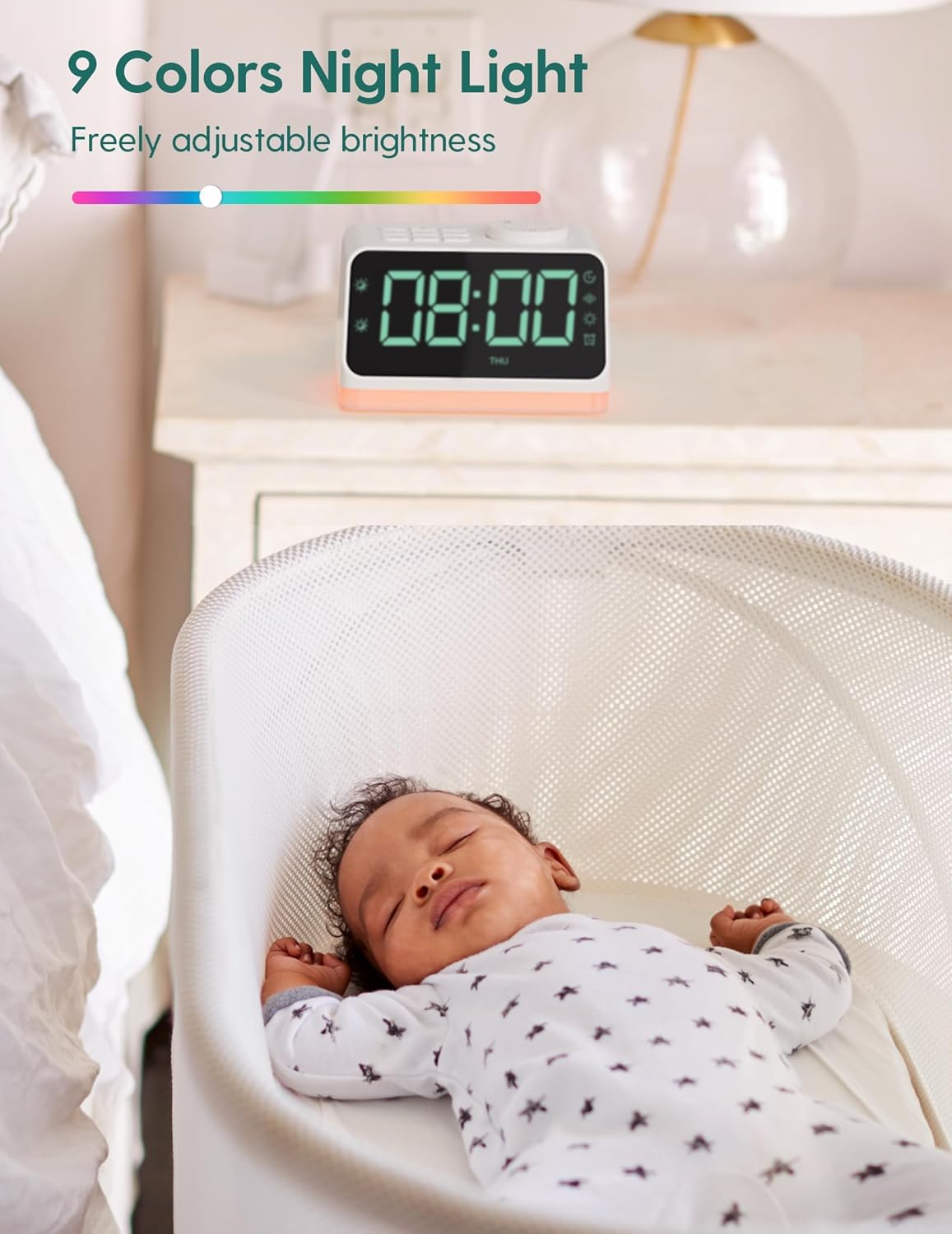 Babelio Alarm Clock Sound Machine with Sleep Training