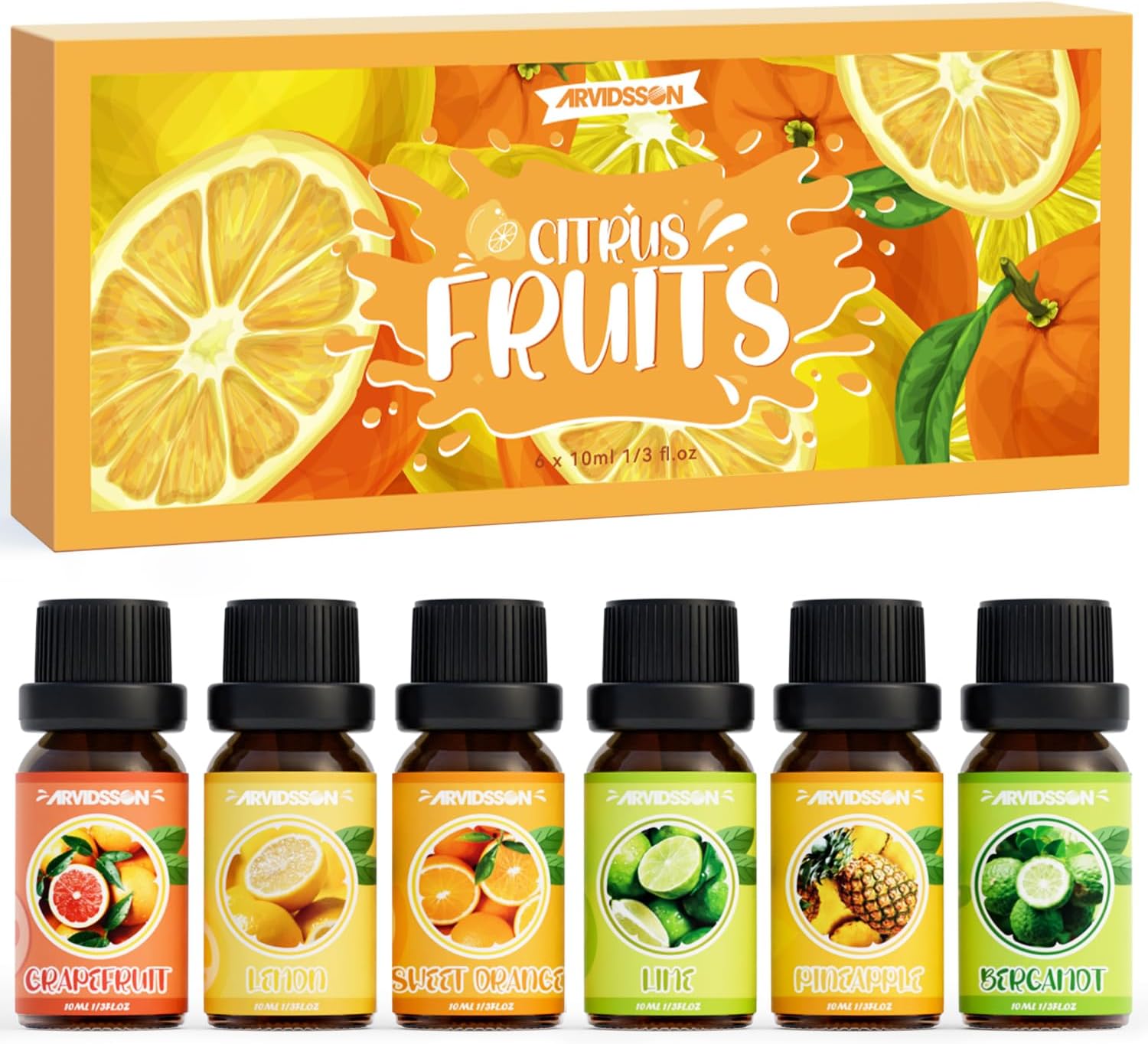ARVIDSSON Citrus Essential Oil Set for Diffuser