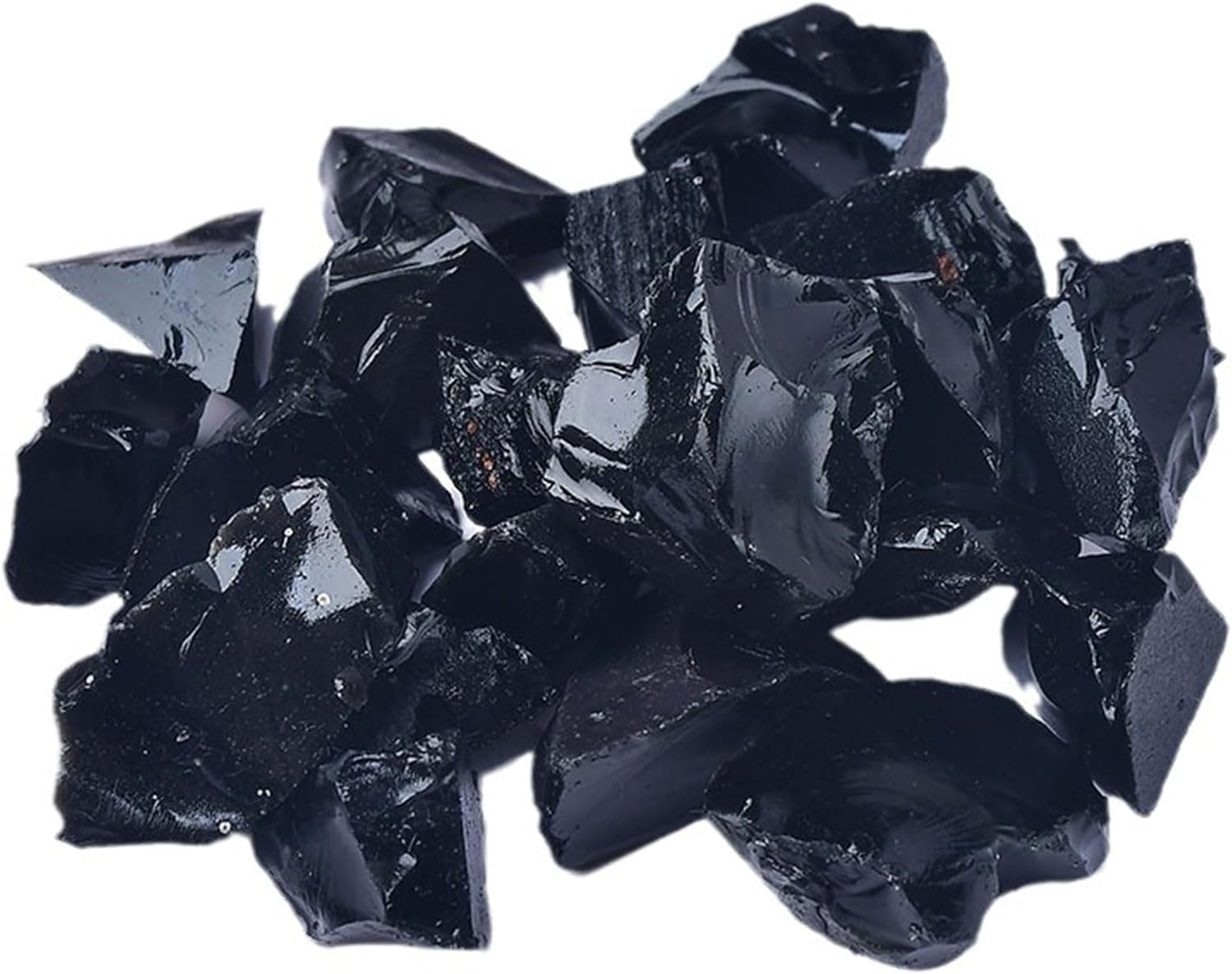 22 lb Bulk Raw Obsidian Quartz Stones for Tumbling and Healing