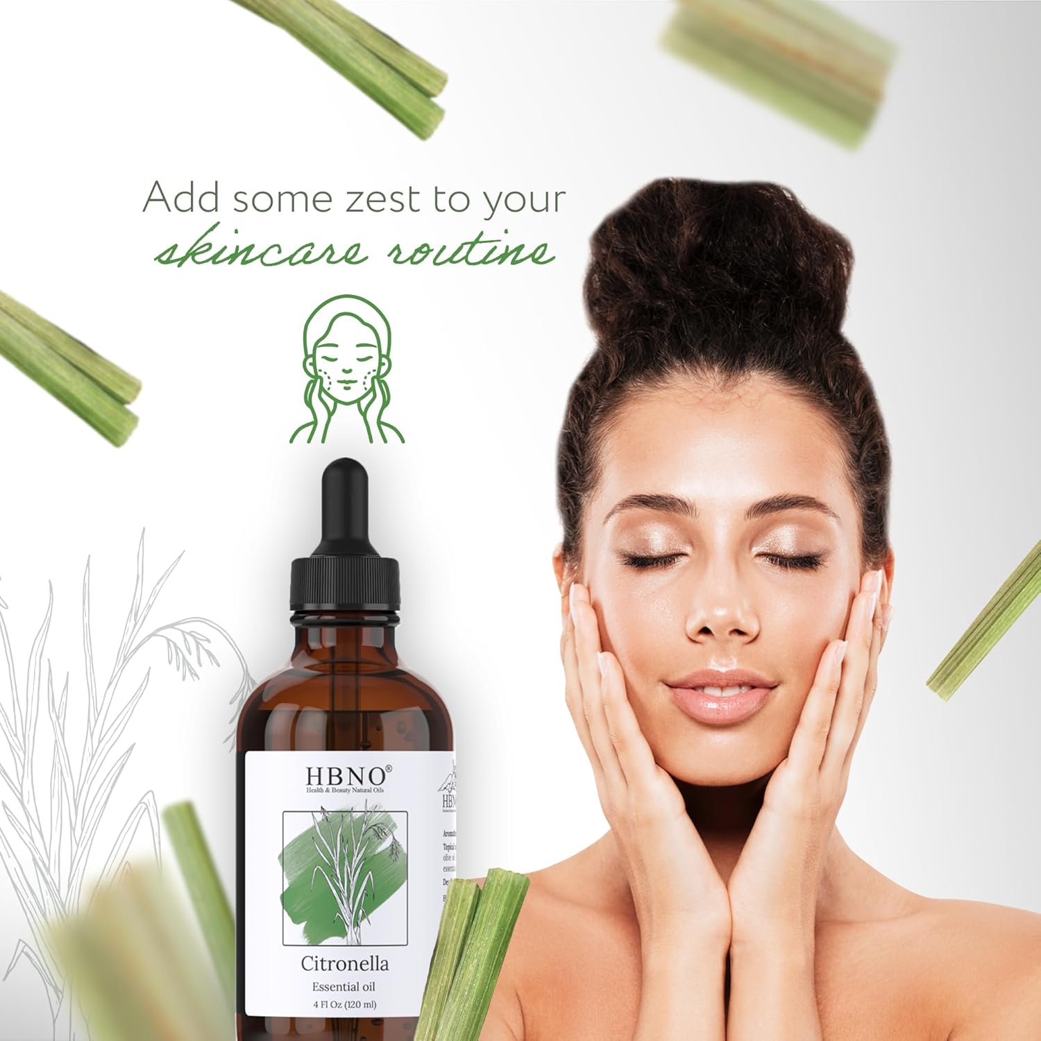 HBNO California Citronella Essential Oil 4 Fl Oz