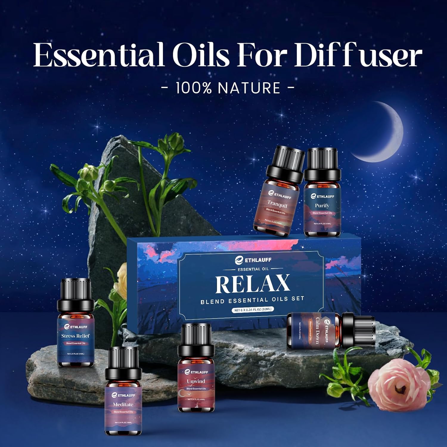 Ethlauff Essential Oil Set 6x10ml for Diffusers