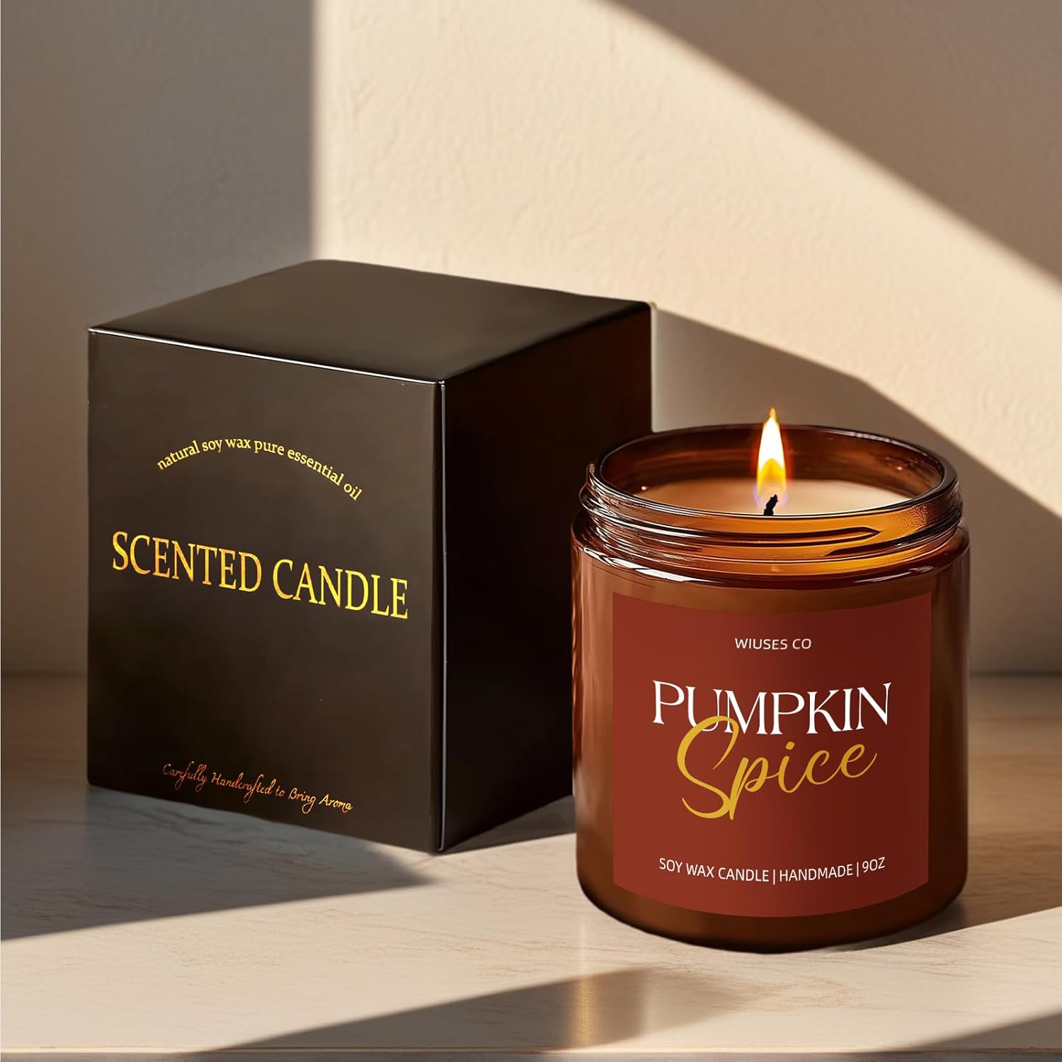 Pumpkin Spice Fall Candle for Aromatherapy