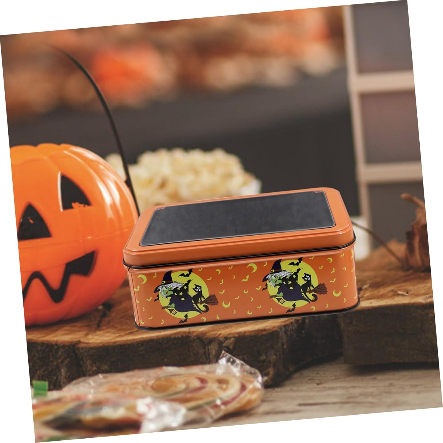 Beaupretty Halloween Tinplate Storage Box