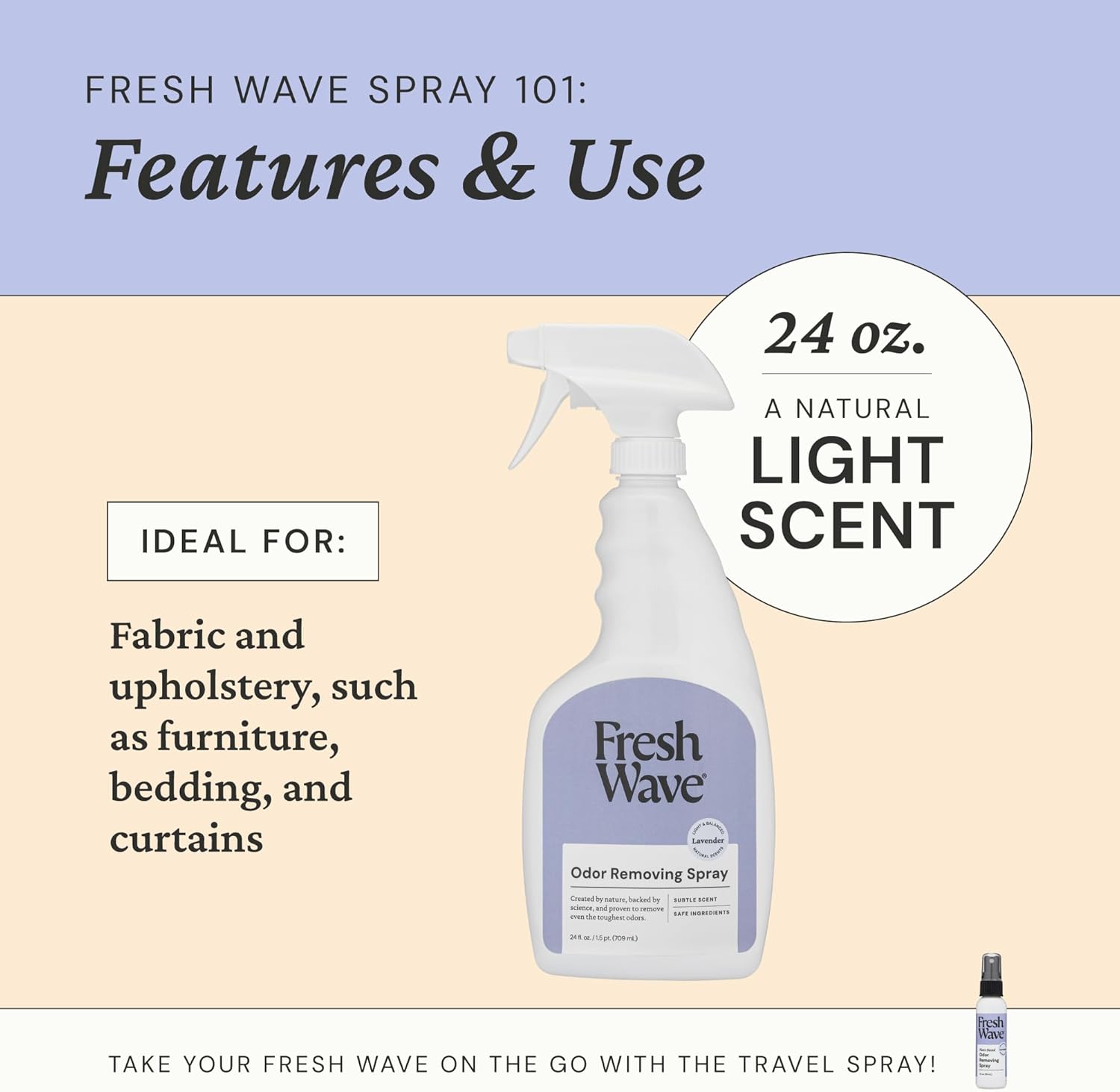 Fresh Wave Lavender Odor Eliminator Spray 24 Fl Oz