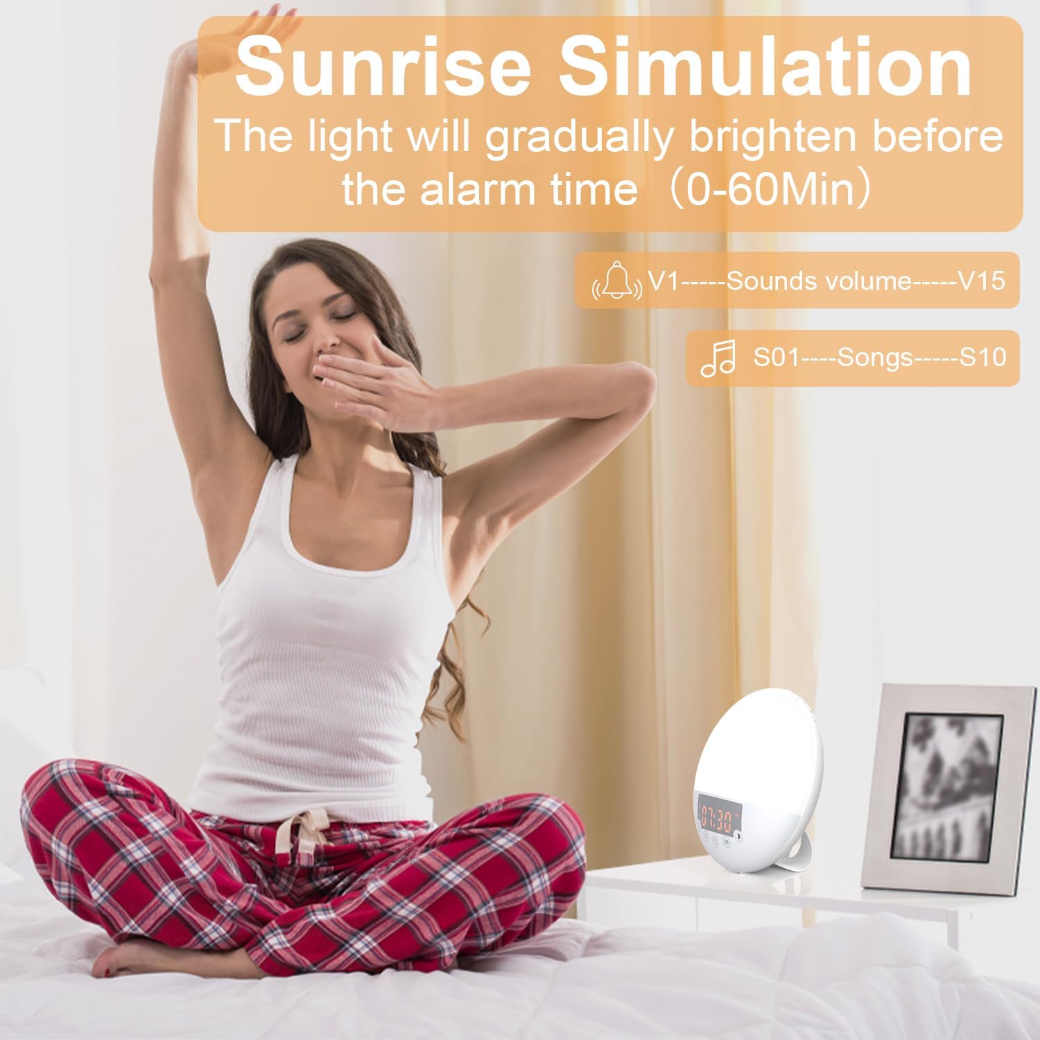 RICIAL Sunrise Alarm Clock with Wake Up Light