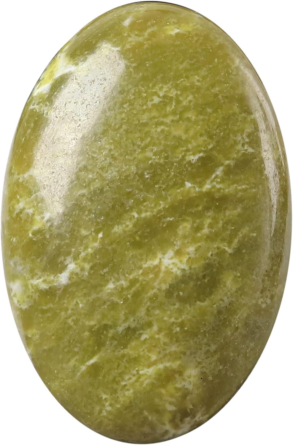 Loveliome Natural Green Jade Oval Worry Stones