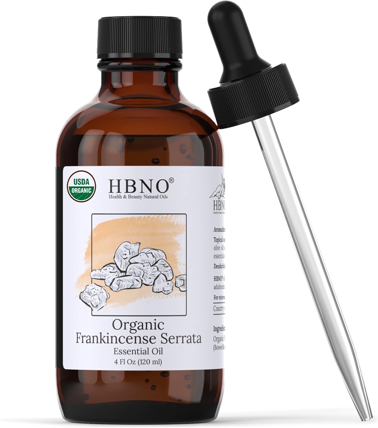 HBNO Organic Frankincense Essential Oil 4 Fl Oz