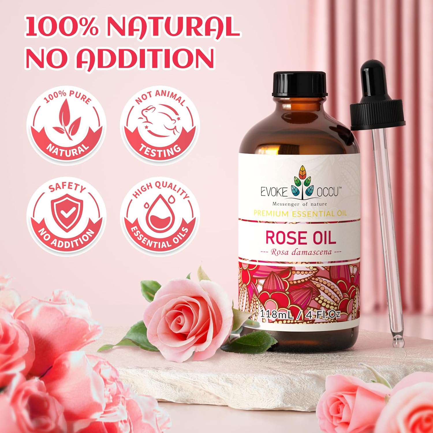EVOKE OCCU Rose Essential Oil 4 Fl Oz
