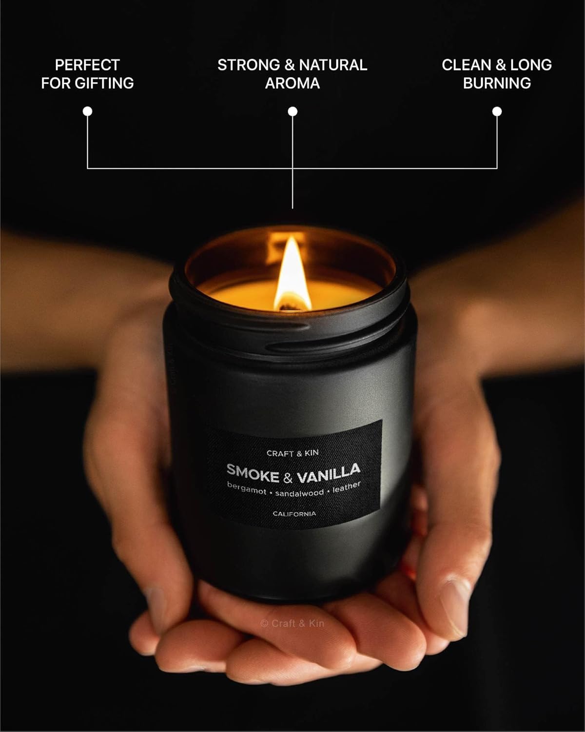 Craft Kin Premium Smoke Vanilla Candle