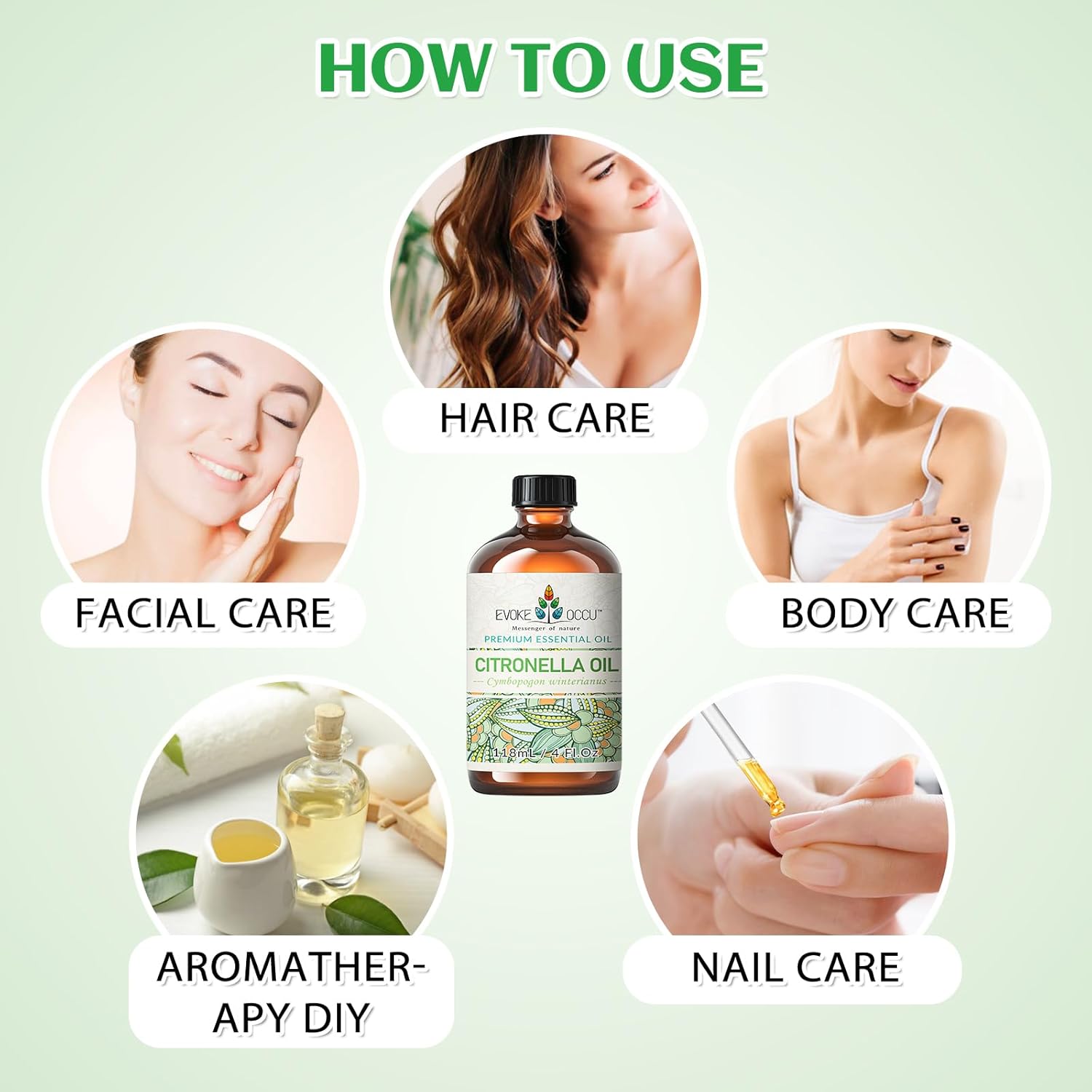 EVOKE OCCU Lemongrass Essential Oil - 4 Fl Oz