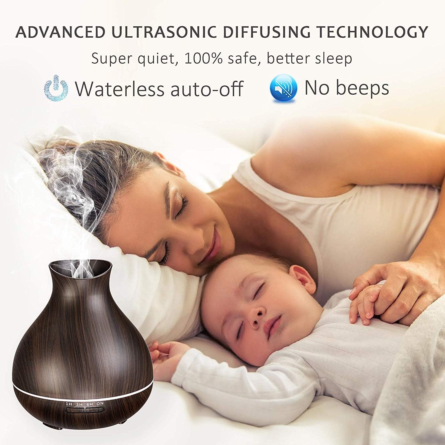 BZseed Aromatherapy Diffuser with Timer and LED Lights