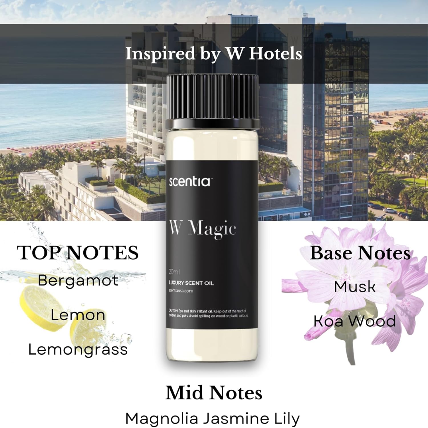 Scentia Hotel Diffuser Oil Set - 3 x 20ml Luxury Fragrance Collection