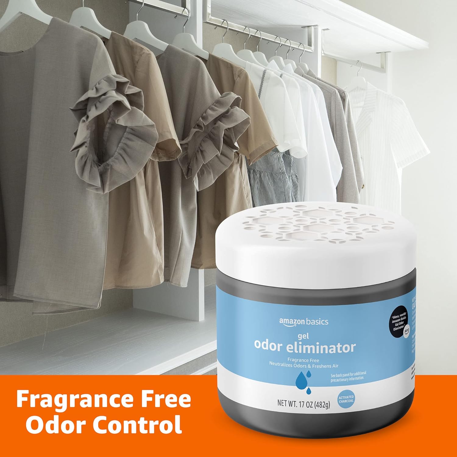 Amazon Basics Gel Odor Eliminator 17 Oz Pack of 2