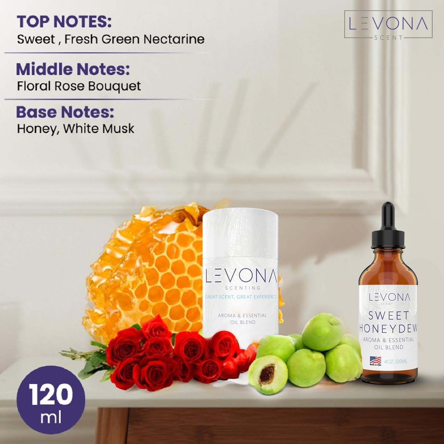 Sweet Honeydew Essential Oil - 120 Ml Luxury Diffuser Oil