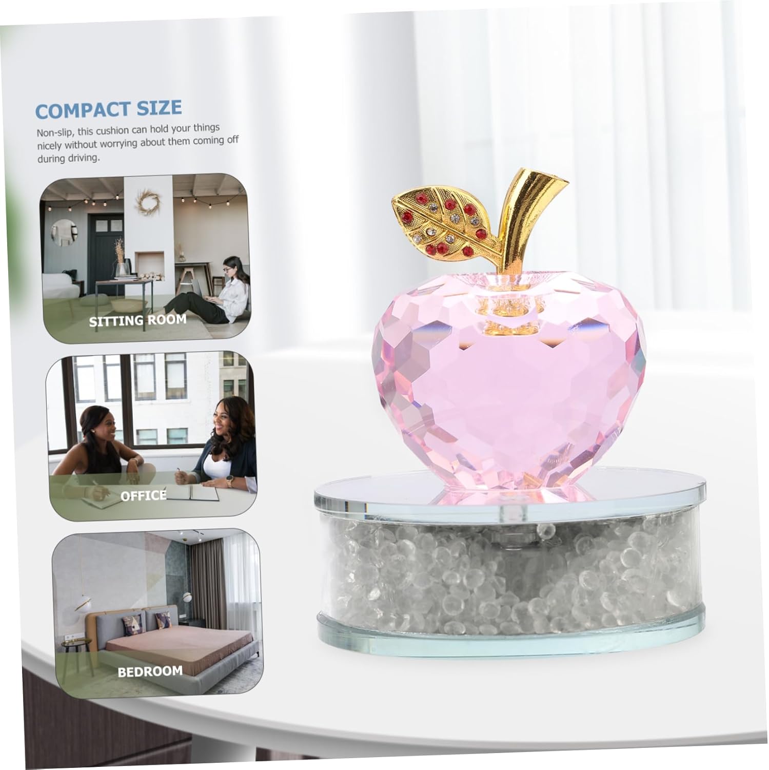 LIFKOME Crystal Ornament for Home and Car Decor