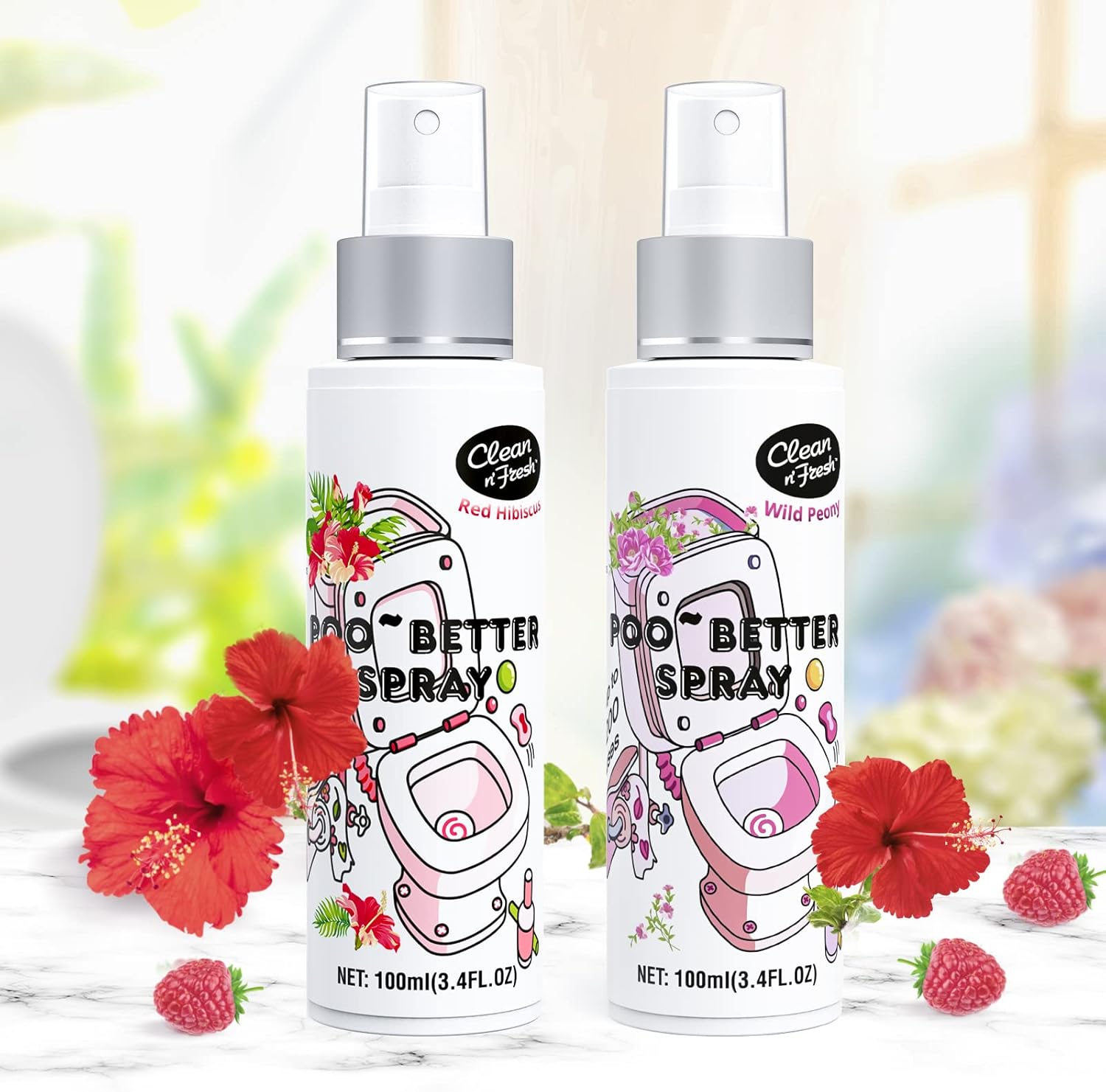 Clean-n-Fresh Toilet Spray 68 Oz Hibiscus Scent 2 Pack
