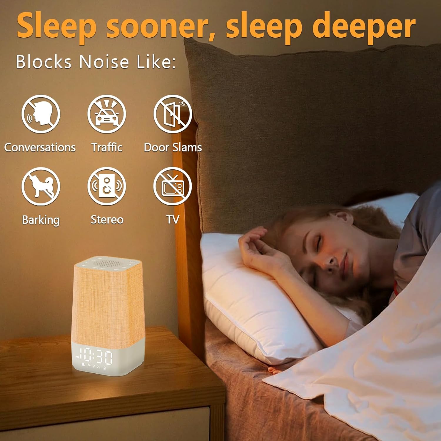 White Noise Machine with Sunrise Alarm and Night Light