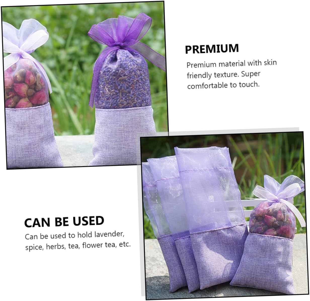 24pcs Lavender Sachets for Freshening Gauze Bags and Events