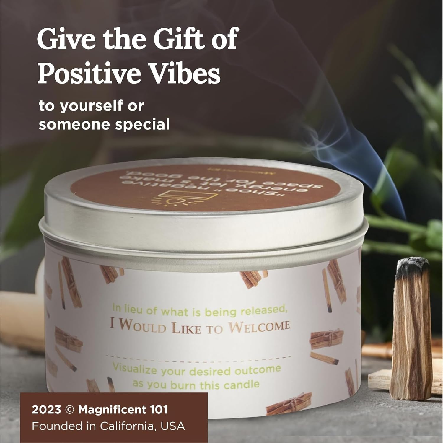 Magnificent 101 Palo Santo Candle for Smudging