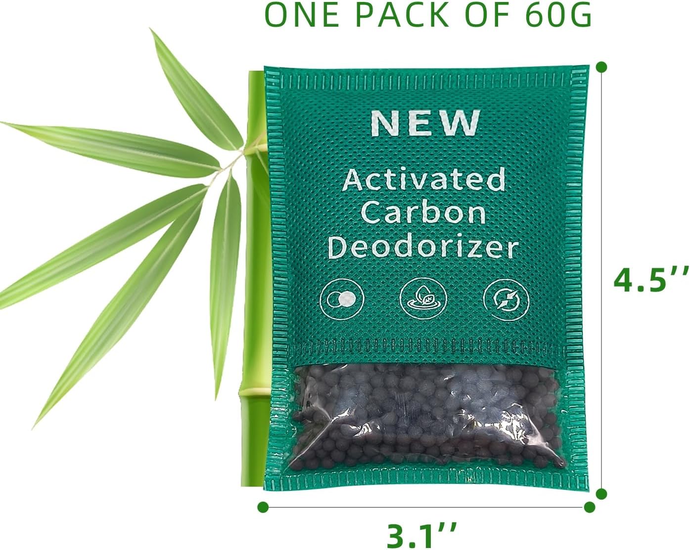 6 Pack Activated Charcoal Deodorizers for Home Car and Pet