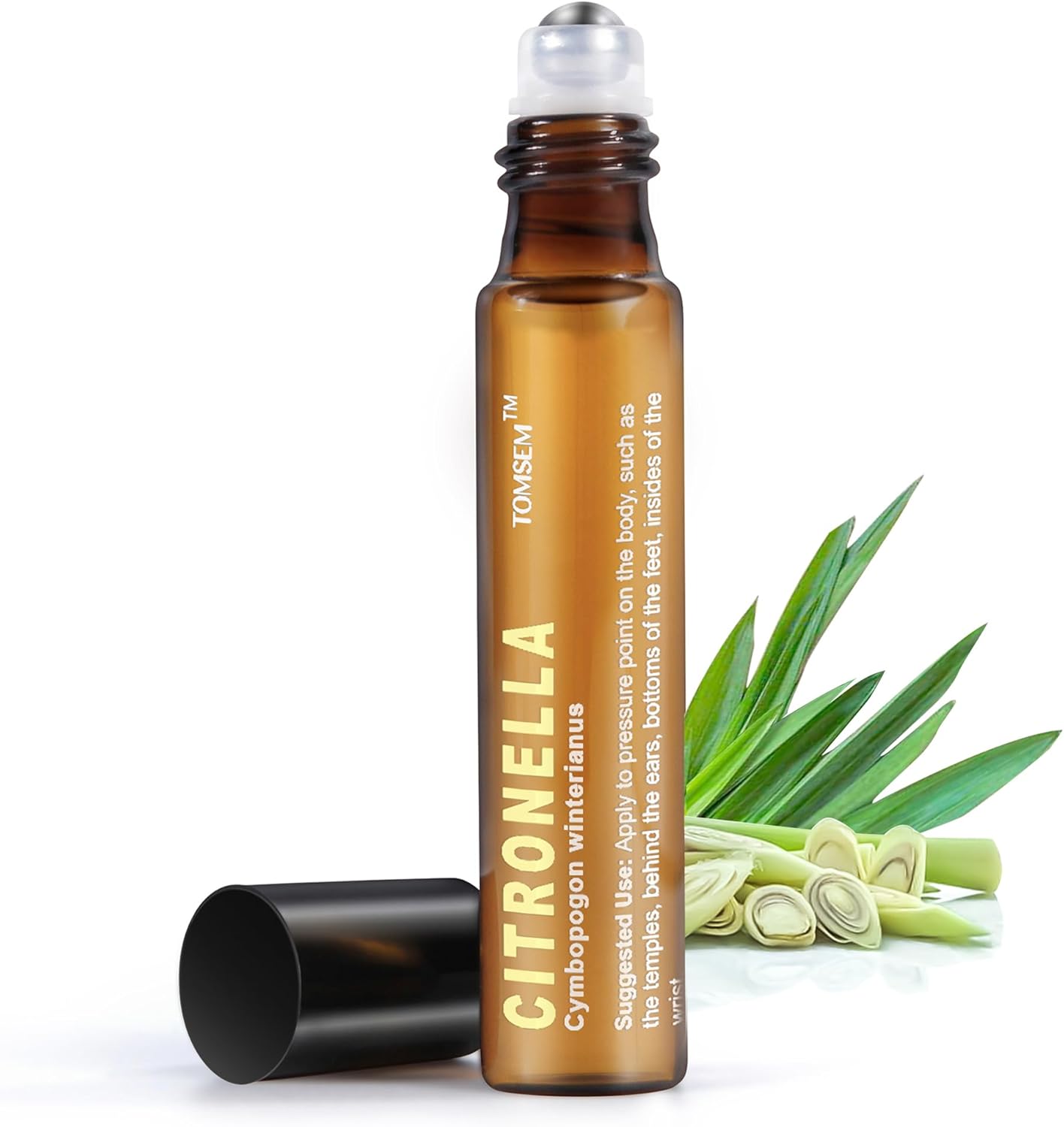 French Citronella Essential Oil Roll-On - 10ml Aromatherapy Bottle