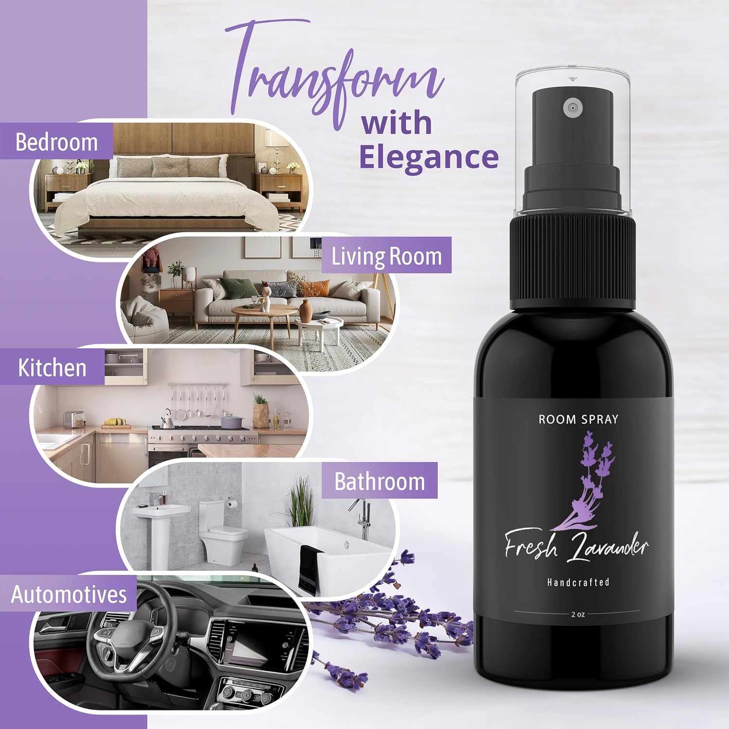 Fresh Lavender Air Freshener Spray for Home and Bedroom