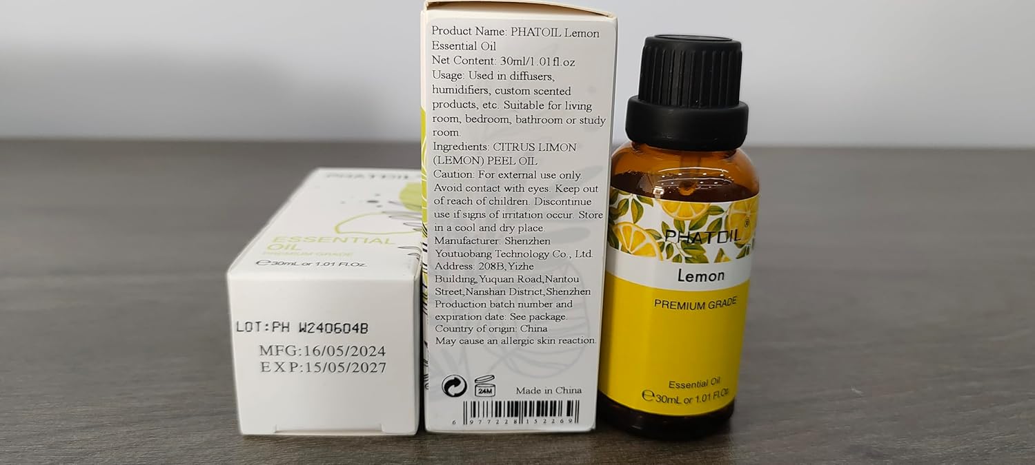 PHATOIL 101 Fl Oz Lemon Essential Oil 30ML