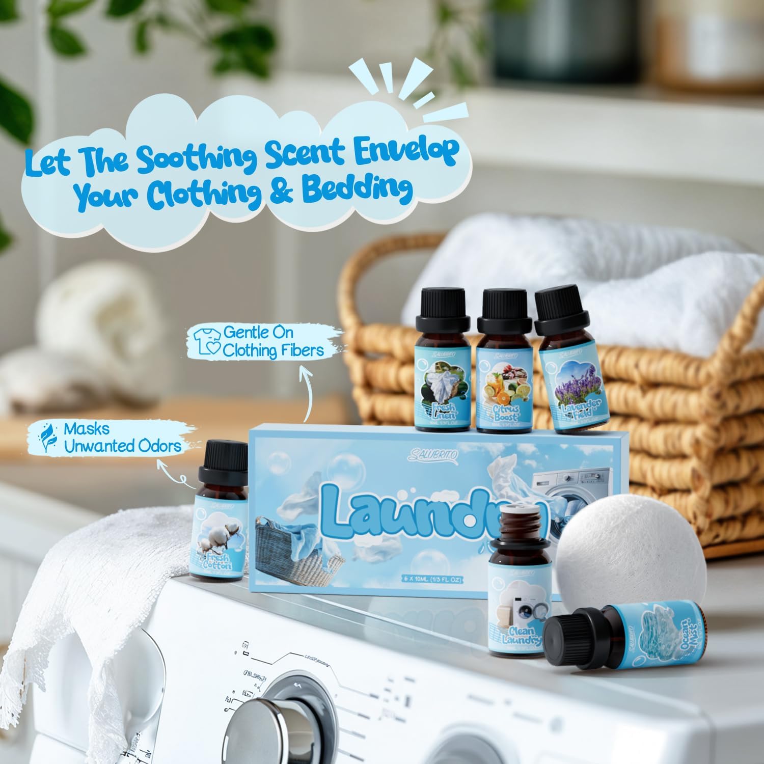 SALUBRITO Premium Essential Oil Set for Diffuser Soap Candle Making Scents