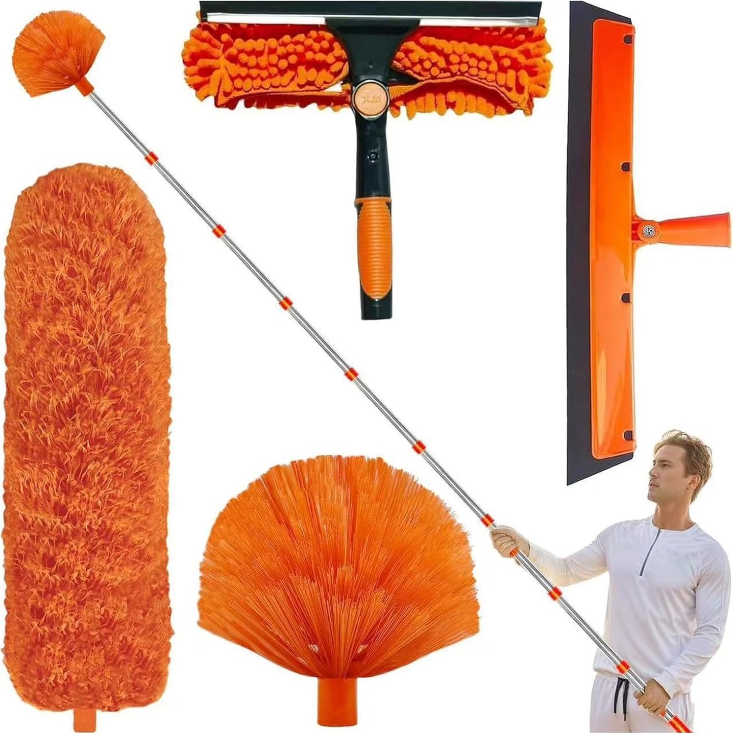 Microfiber Long Handle Duster with Adjustable Pole
