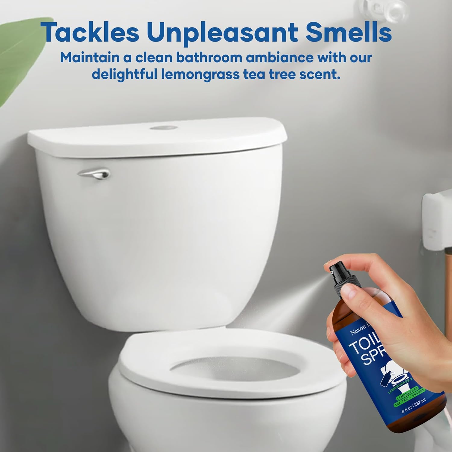 Lemongrass Tea Tree Toilet Spray 8 Fl Oz - Natural Odor Eliminator
