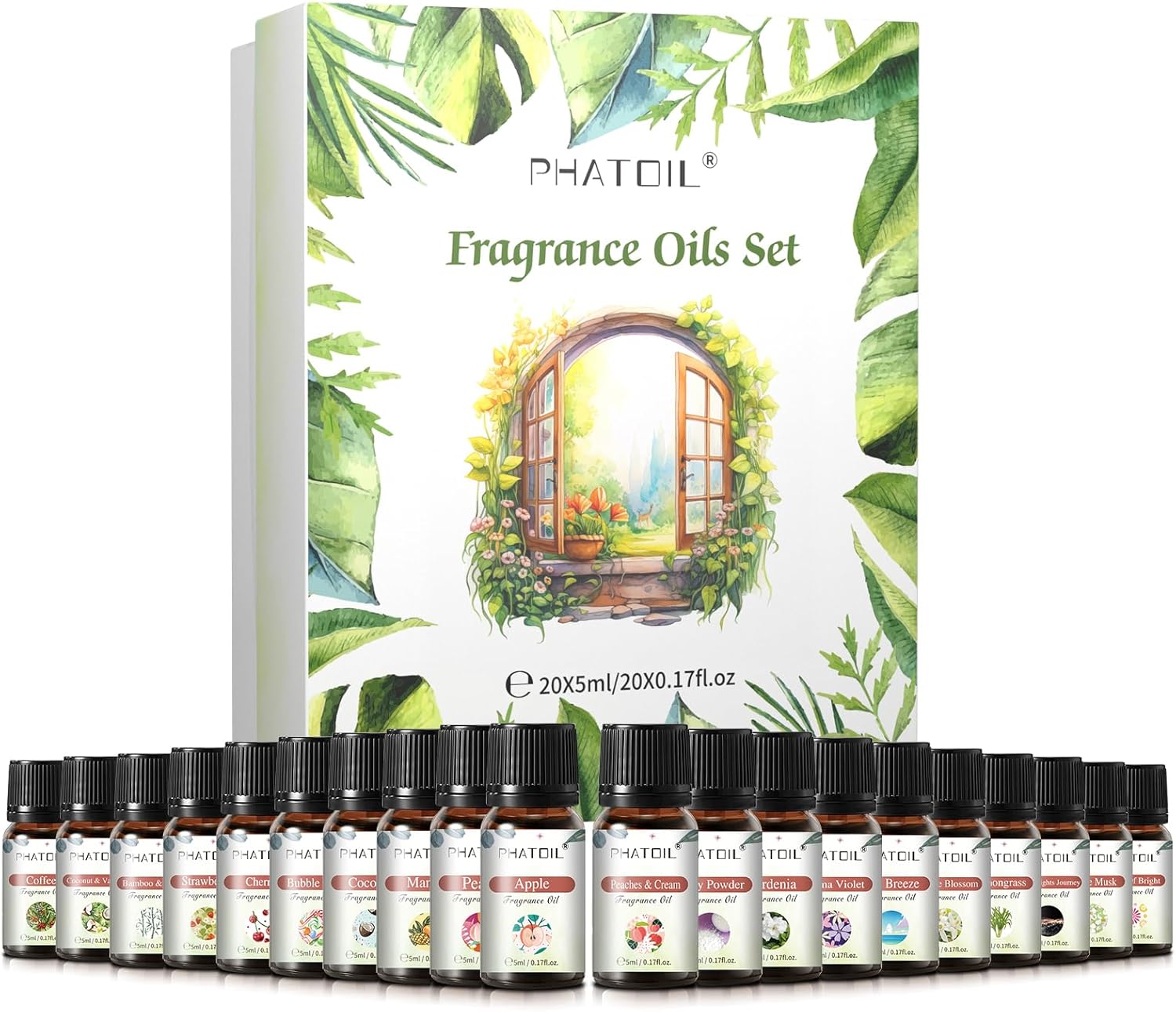 Coconut 20 Pcs Fragrance Oil Set for Diffusers and DIY