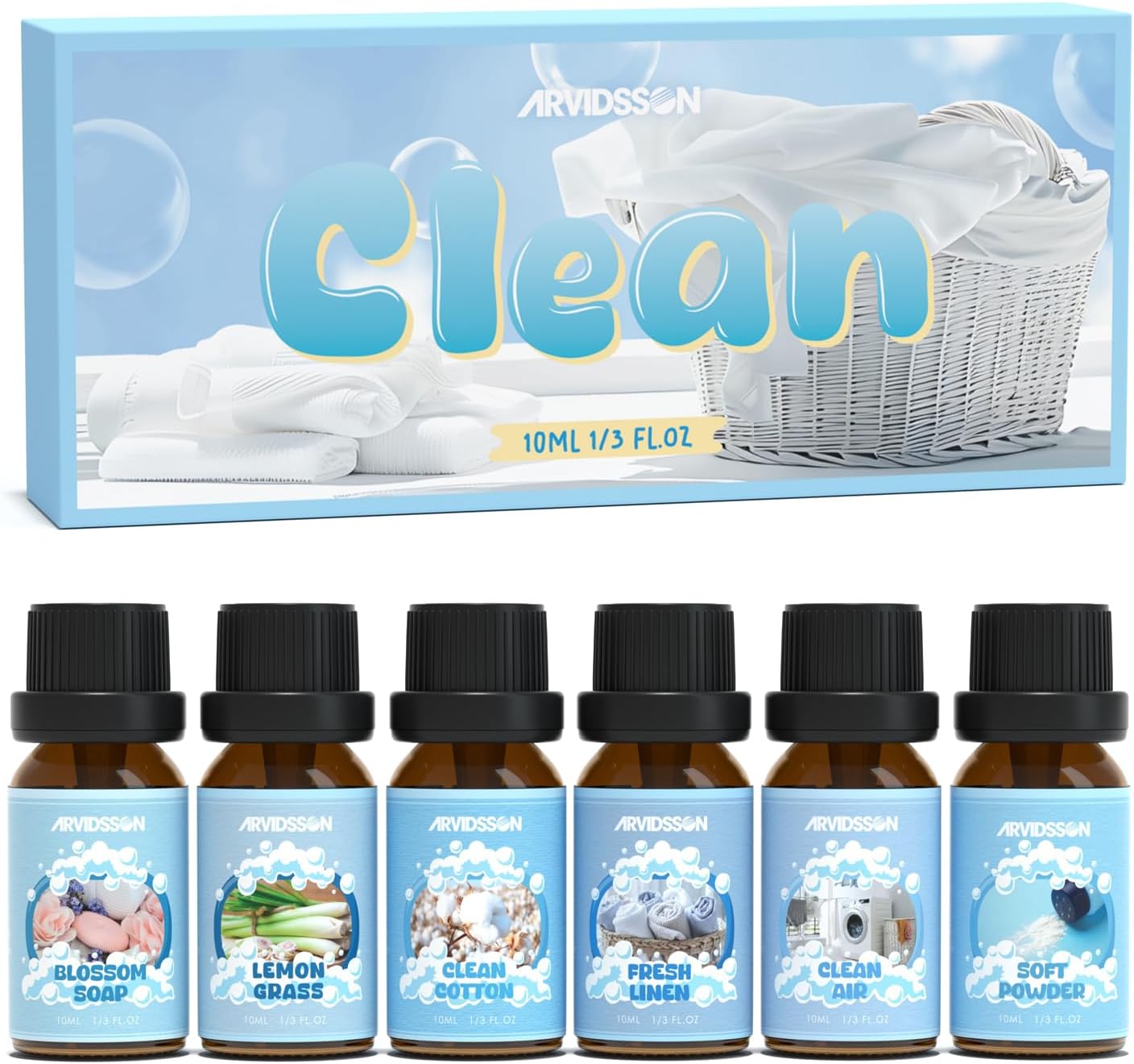 ARVIDSSON Essential Oils Set 6 x 10ml