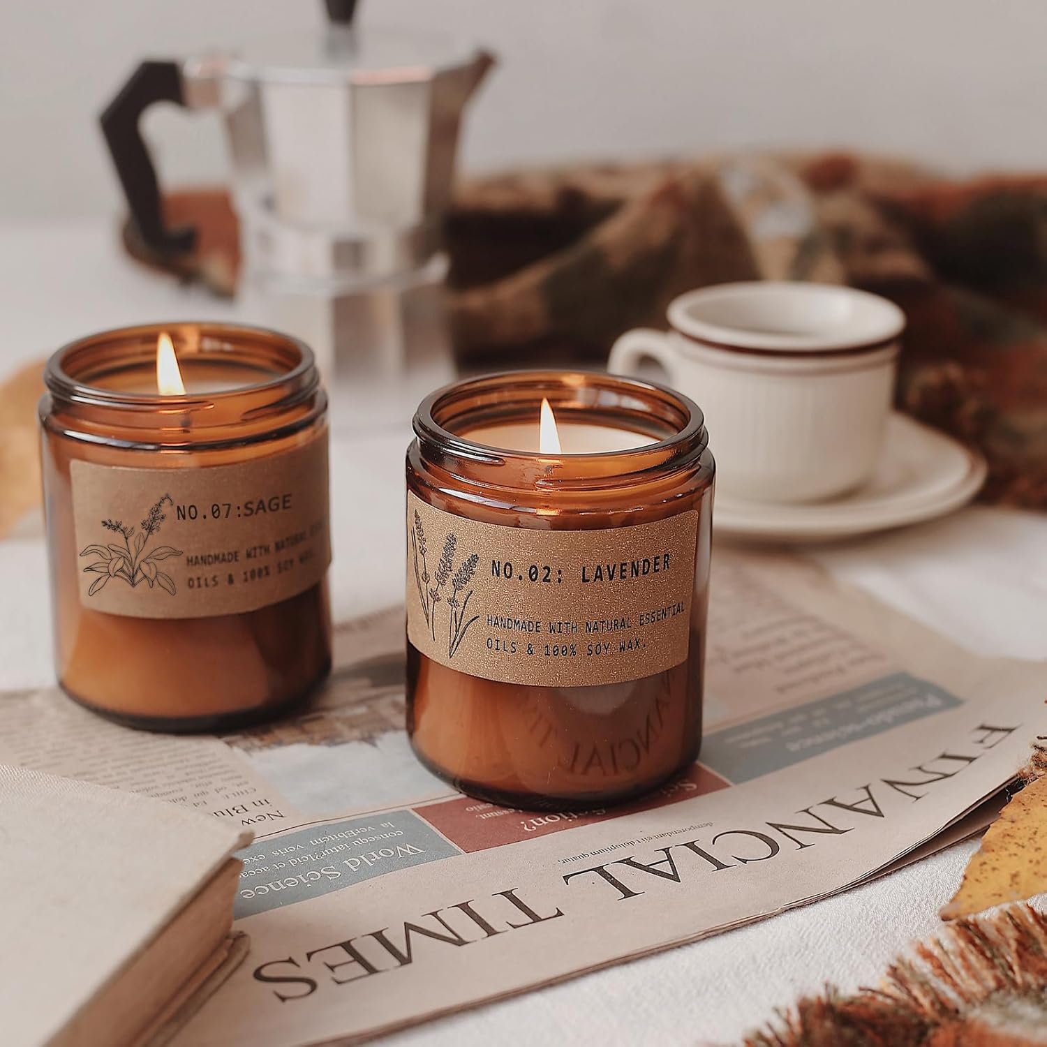 YINUO LIGHT Aromatherapy Candles Set for Stress Relief and Relaxation