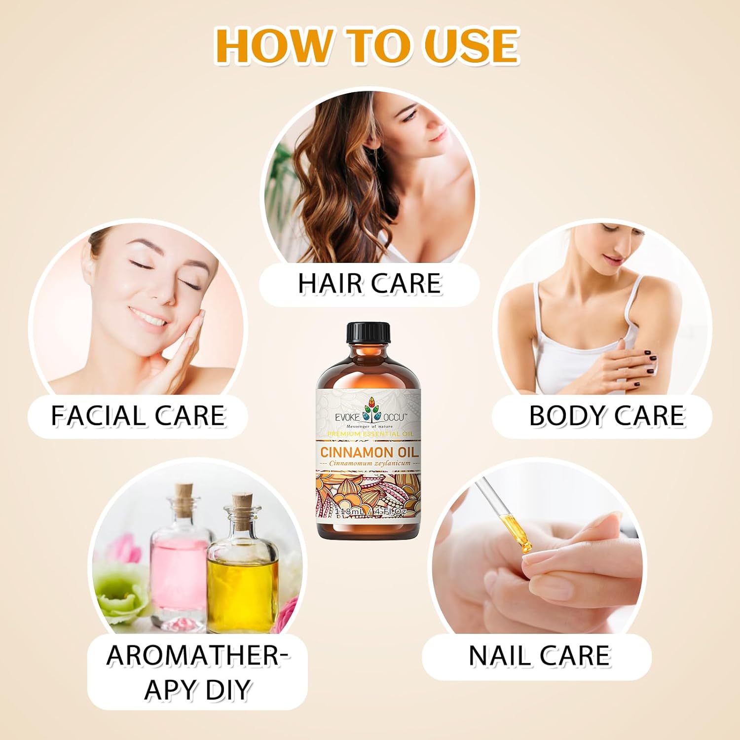 EVOKE OCCU Cinnamon Essential Oil - 4 FL Oz